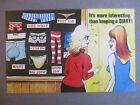 SAUCY Postkarte Mädchen zeigt ihre Sammlung von Herrenhosen breit Willy Big Jock