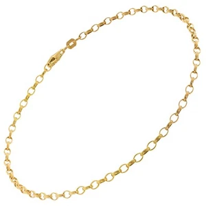 TRENDOR Schmuck Fußkette 925 Silber Vergoldet Anker Fesselkette 68246 - Picture 1 of 6