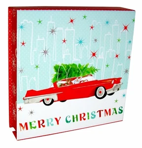 Molly & Rex Flip Top Nesting Box Vintage Santa Ride Christmas 11564 Punch Studio - Picture 1 of 4