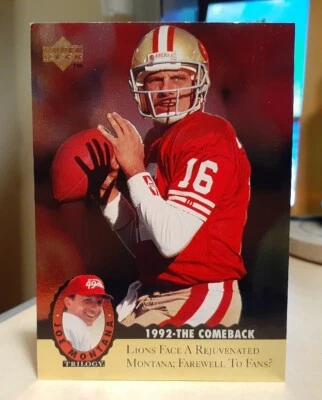 1995 Upper Deck Joe Montana Trilogy Joe Montana #MT16 SAN FRANCISCO 49ERS - Image 1 of 2