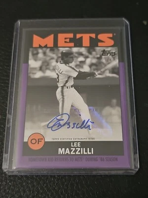 2021 Topps Once Upon A Time In Queens Collector’s LEE MAZZILLI Purple Auto 23/25 - Image 1 of 3