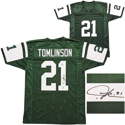 New York Jets LaDainian Tomlinson Autographed Signed Green Jersey Beckett - Image 1 of 4