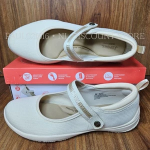 Zapatos de espuma viscoelástica JSPORT para mujer Melody Mary Jane ~ crema ~ varios tamaños - Imagen 1 de 5