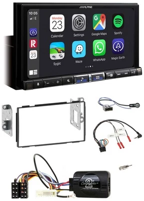 Alpine 2DIN DAB USB Lenkrad Bluetooth Autoradio für Nissan Qashqai J10 07-13 - Bild 1 von 4