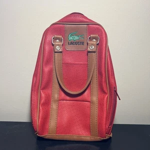 Vintage Lacoste Red Shoe Bag For Golf Or Tennis Rare - Picture 1 of 7