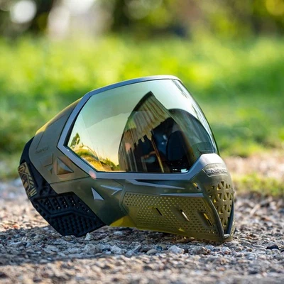 Empire EVS Thermal Paintball Goggles Mask - Crystal Clear Olive ICE w/ Gold lens - Image 1 of 3