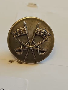 J. Feu Spanish Barcelona Army Button Silver Cavalry Button Alfonso XIII ~ 1" - Picture 1 of 2