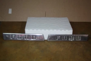 Pair of Vintage OEM 1948-1950 Ford F1-F3 Pickup Hood Side Emblems - Picture 1 of 6