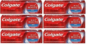 6x Colgate Max White OPTIC Zahnpasta mit Fluorid 75ml - Bild 1 von 1