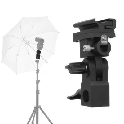 B Type Hot shoe Flash Flashgun Speedlite Bracket / Umbrella Holder Light Stand - Image 1 of 4