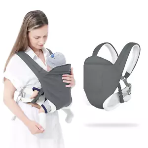 Babytrage, 4-in-1 Kleinkindtrage vorne und hinten mit verstellbarem Haken, Soft F - Bild 1 von 12