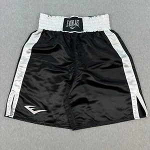 Everlast Satin Boxing Shorts Mens XXL Black White Striped Retro Fighting MINT - Picture 1 of 12