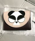 KATE SPADE Spademals Gentle Panda Cardholder Wallet Case Leather PWRU7186 NWT