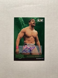 Anthony Bowens 2022 Skybox AEW Metal Universe #24 PMG Green Autographs Auto /10