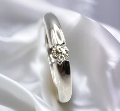 GJ69 * LUXUS  EDELSTEIN RING  (21) CHAMP BRILLANT LUPENREIN VVS 0,2ct 950 PLATIN - Bild 1 von 4