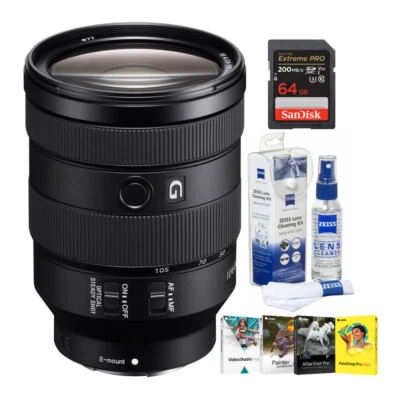 Sony FE 24-105mm f/4 G OSS Full Frame E Mount Lens with Accessory Bundle - Image 1 of 4