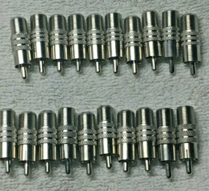 20 Pack Lot - RCA Male Plug to F Female Coax Jack Adapter Connector RG59 - Picture 1 of 6