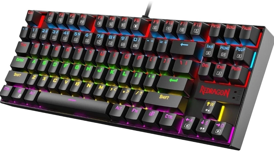 Redragon K552 Mechanical Gaming Keyboard RGB LED Rainbow Backlit Wired Keyboard - Image 1 of 4