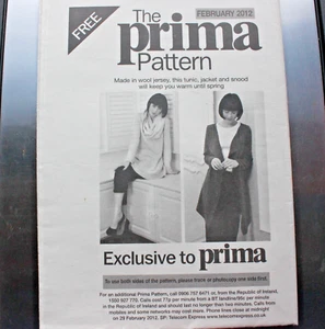 Prima Sewing Pattern, Tunic, Snood & Jacket, uncut, unused, February 2012 - Picture 1 of 8