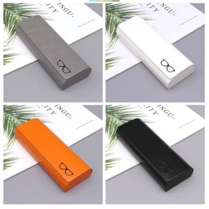 Simple Slim Hard Metal Spectacles Case Reading Glasses EyeglassesCase Holder Box - Picture 1 of 13