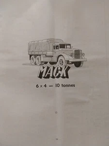 REVUE TECHNIQUE MACK 6X4 10 T TONNES Moteur E D 6 Cylindres Diesel 8.5 8500 Cc - Imagen 1 de 10