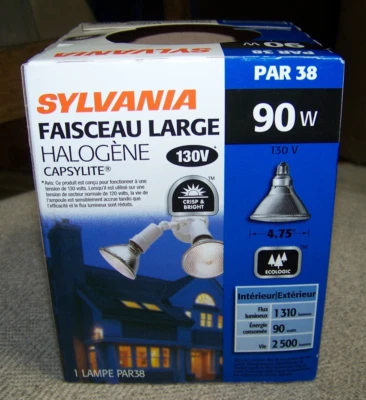 1 Sylvania 14577 - 90PAR38/CAP/SPL/FL30 CAPSYLITE FLOOD LAMP 90W 130V - Image 1 of 3