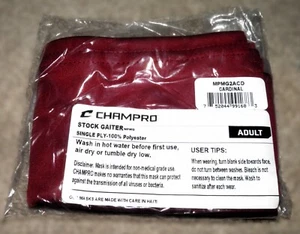CHAMPRO COLD WEATHER GAITER MASK MPMG4 ADULT - CARDINAL - Picture 1 of 7