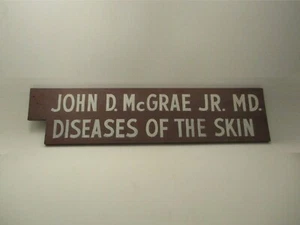 Vintage 1960s 39" Medical Practice Sign Skin Diseases Dermatology Hand Painted - Picture 1 of 8
