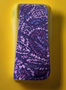Vera Bradley Curling & Flat Iron Cover Travel Case In Paisley Amethyst New - Picture 1 of 5