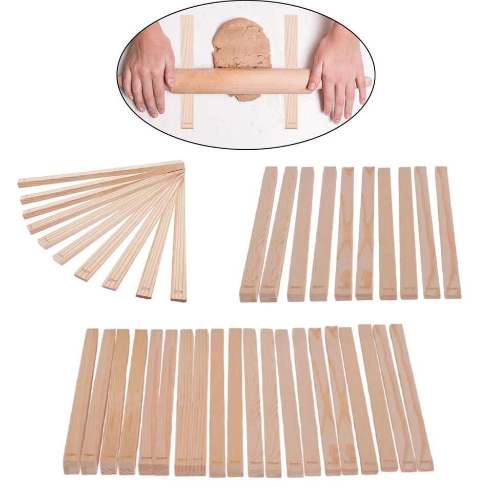 Wooden Rolling Pin Guides Craft Dining Dough Rolling Strips Biscuits for Dough - Image 1 of 1