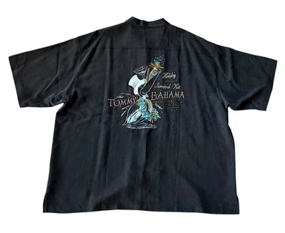Tommy Bahama Mens XXL Holiday Survival Kit 2004 Embroidered Hawaiian Camp Shirt - Image 1 of 4