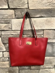 Michael Kors Jet Set Item Small Travel Tote Bag cherry Leather very nice pd 228 - Picture 1 of 2