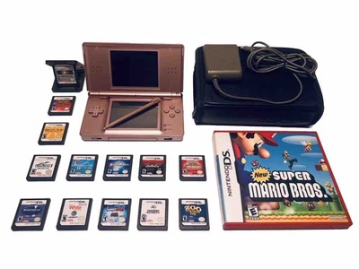 Nintendo DS Lite + 14 jogos (Front Mission, Mario Bros, Final Fantasy III) - Imagem 1 de 4
