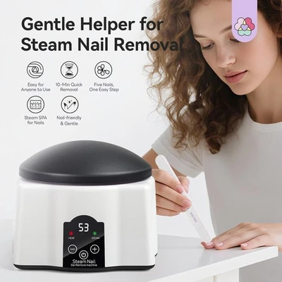 Máquina removedora de esmalte de uñas en gel removedor de vapor de uñas eliminación de esmalte de gel Foto 1 de 4