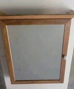 Large Wall Mount Wood Medicine Cabinet Mirrored Cabinet 2 Shelf 30"X 24"X 5" - Picture 1 of 12