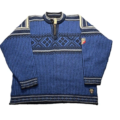 Suéter De Colección Dale Of Norway Adulto 2XL Equipo de Esquí de Estados Unidos Pura Lana Nórdico 1/4 Cremallera Foto 1 de 4
