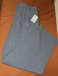 NWT  Women's High-Rise Wide Leg Gray Pleated Front  Trouser Pants - Picture 1 of 4