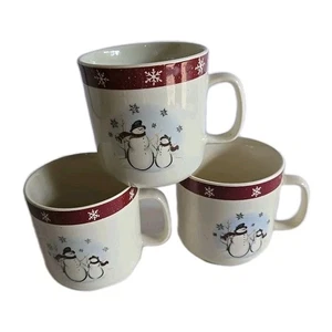 Royal Seasons Coffee Mug Lot Of 3  Snowflake Red 8oz. - Picture 1 of 3