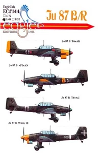 EagleCals Decals 1/48 German JUNKERS Ju-87B/R STUKA Dive Bomber - Picture 1 of 5