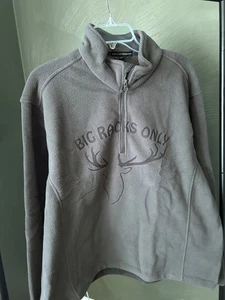 Port Authority grau Big Racks Only Hirsch Fleecepullover Herren XL 1/4-Reißverschluss neu ohne Etikett " - Bild 1 von 12