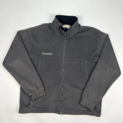 Columbia Full Zip Fleece Mens Large Grey Thermal Jacket Vintage Interchange - Image 1 of 4