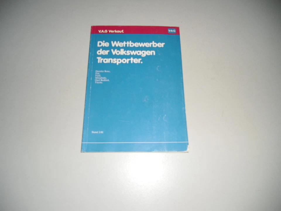 Competencia VW TRANSPORTER T3 Vs FIAT FORD OPEL 1981 - Imagen 1 de 1