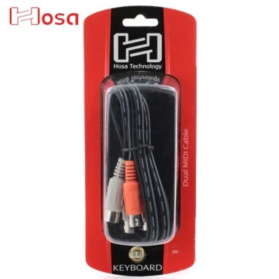 Hosa MID-202 2M doble 5 pines DIN al mismo rojo/negro Foto 1 de 2