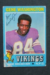 Tarjeta de fútbol americano Topps 1971 firmada/autografiada de los Minnesota Vikings- - Imagen 1 de 1