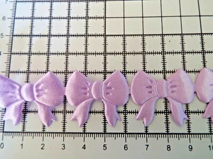 1m -Lilac - Bow Motif -Trimming,Appliques,Wedding- Satin Lace Ribbon 3cm - Picture 1 of 3