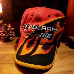 Cappello Polaris Motoslitta Fuoco sul Ghiaccio - Fiamme Ricamate - Foto 1 di 10