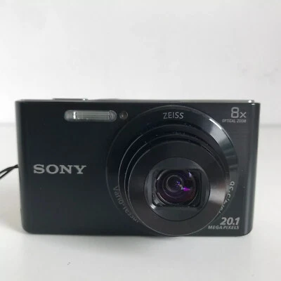 Sony DSC-W830 Cyber-Shot 20.1MP 8x zoom Digital Camera Black - Image 1 of 4