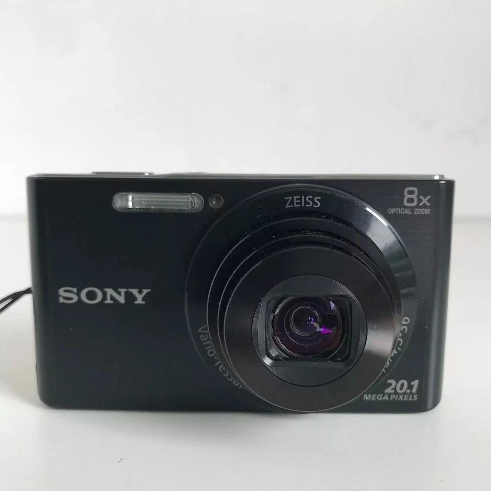 Sony DSC-W830 Cyber-Shot 20.1MP 8x zoom Digital Camera Black - Image 1 of 4
