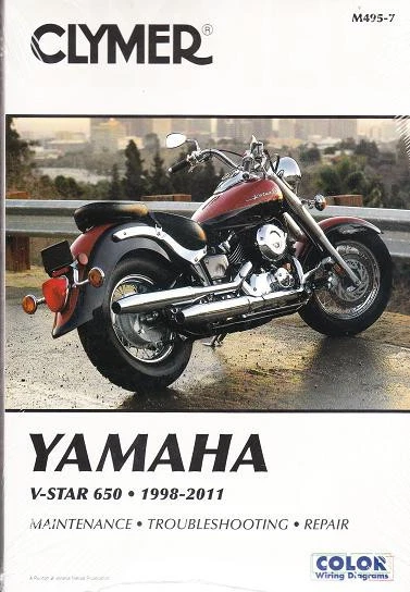 Yamaha V-Star 650 Clymer 1998-2011 manual de taller de reparación de servicio M4957 Foto 1 de 1