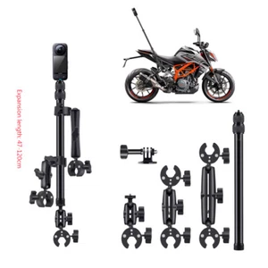 Motorcycle Bike Invisible Selfie Stick Mount for Insta360 One X2 X3 X4 DJI 2 3 4 - Picture 1 of 8